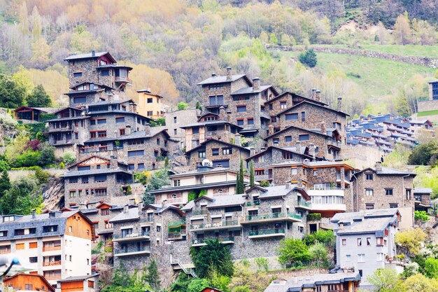 Ville aux Pyrénées. Andorre-la-Vieille