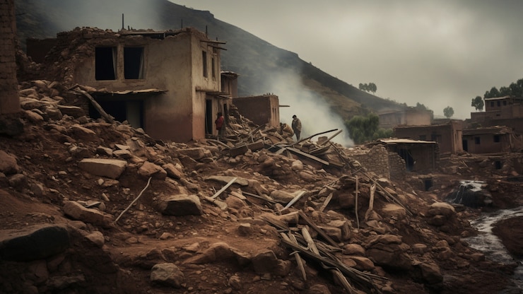 Photo gratuit la ville de marrakech après le tremblement de terre