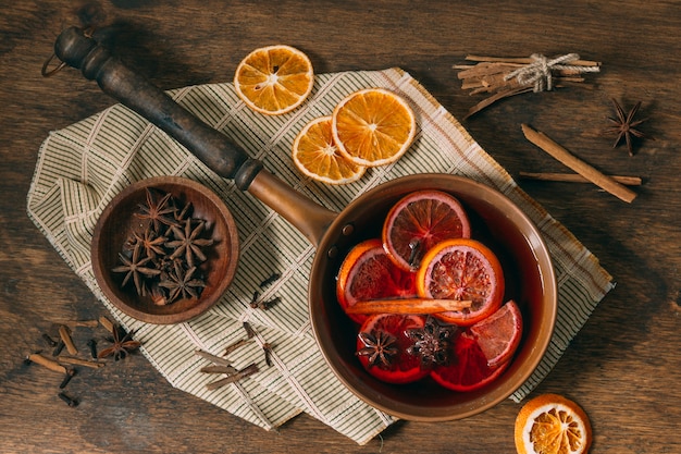 Vin chaud avec anis étoilé