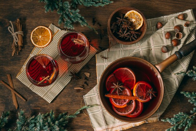 Vin chaud avec anis étoilé