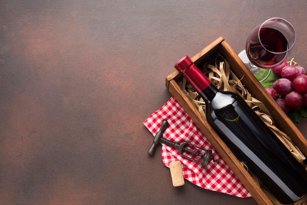 Vintage fond avec du vin de l'espace de copie rouge