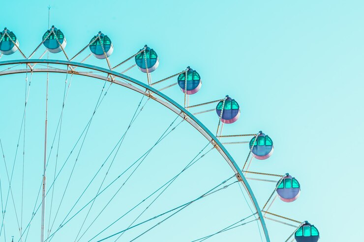 Photo gratuit vintage grande roue dans le parc