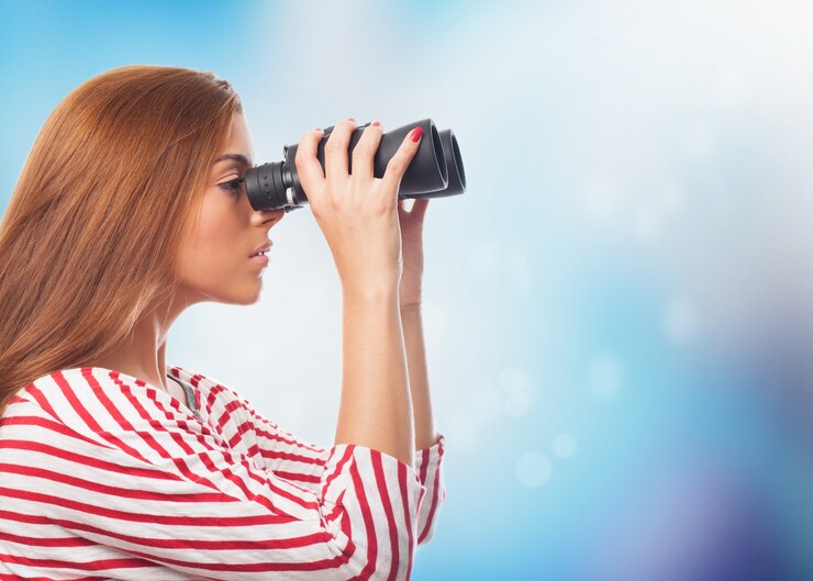 Photo gratuit vision un adulte jeune lentille