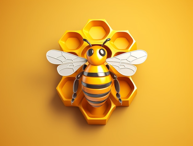 Photo gratuite voir l'insecte abeille en 3d