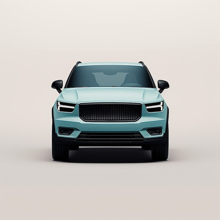 Photo gratuit voiture 3d avec un arrière-plan minimal