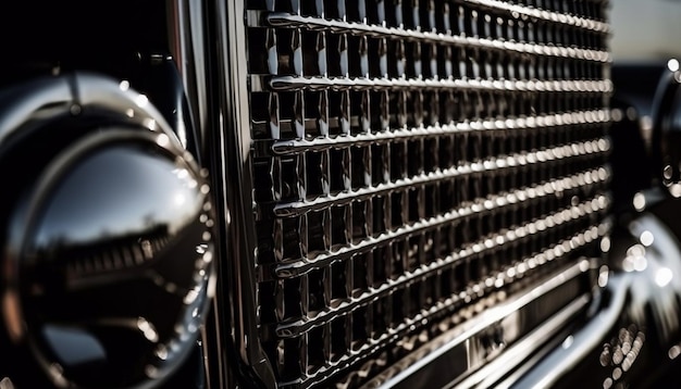 Voiture de sport de luxe avec finition chromée brillante générée par AI