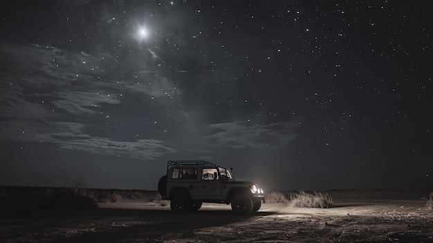 Photo gratuite une voiture tout-terrain dans la nature