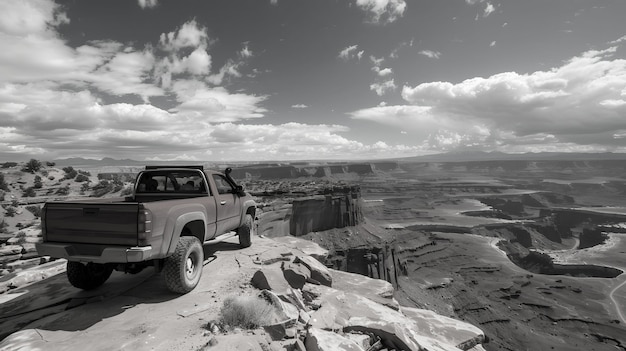 Photo gratuite une voiture tout-terrain dans la nature