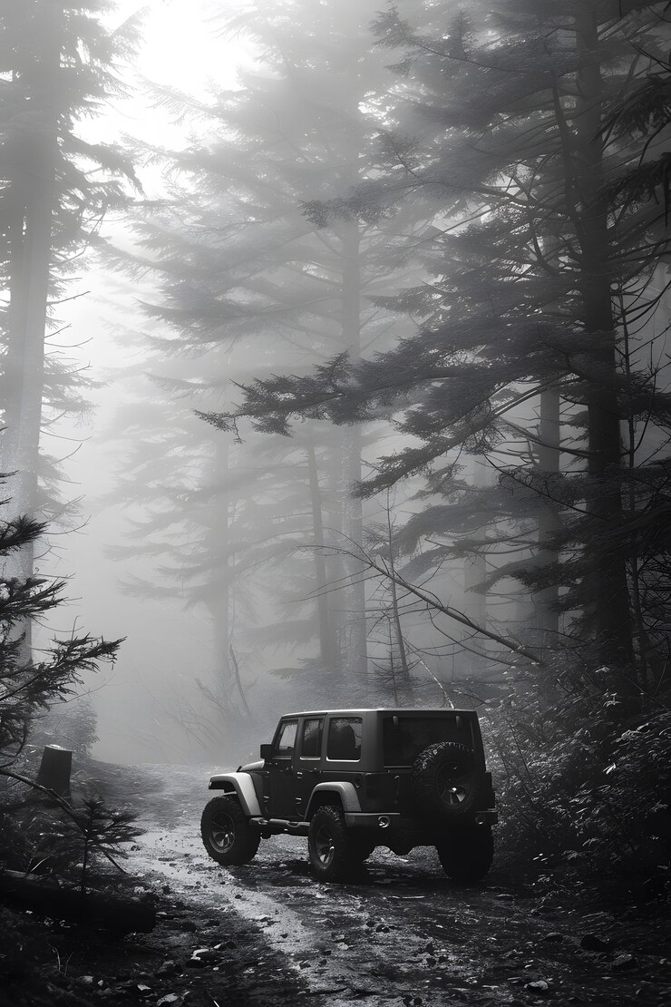 Photo gratuit une voiture tout-terrain dans la nature