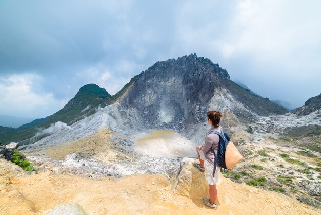 Vue A rienne Du Volcan  Sibayak Berastagi Sumatra 