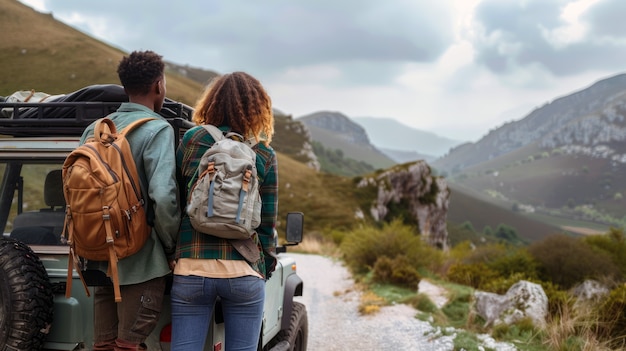 Photo gratuite voyager avec une voiture tout-terrain