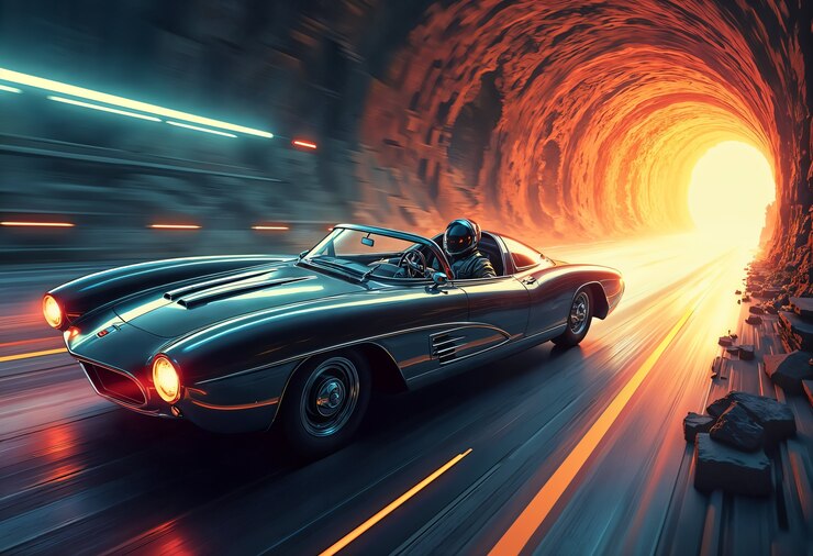 Photo gratuit des voyages spatiaux rétro-futuristes