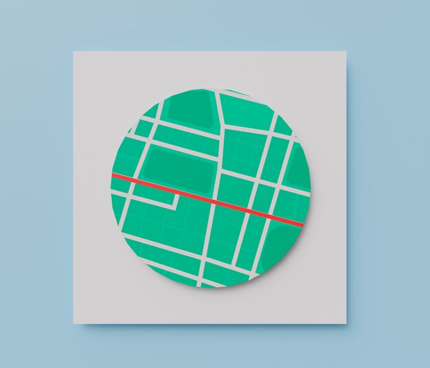 Vue 3D de la carte