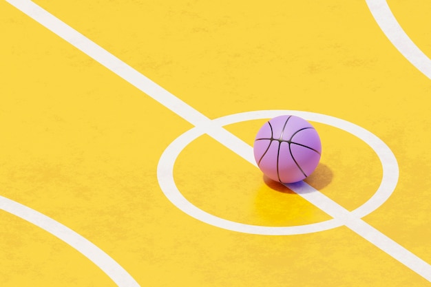 Photo gratuite vue 3d de l'essentiel du basket-ball