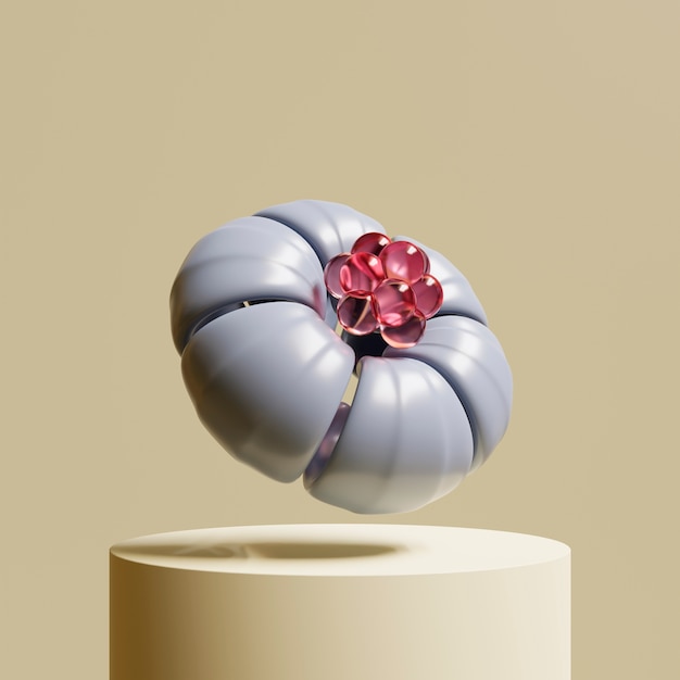 Photo gratuite vue 3d d'une fleur épanouie