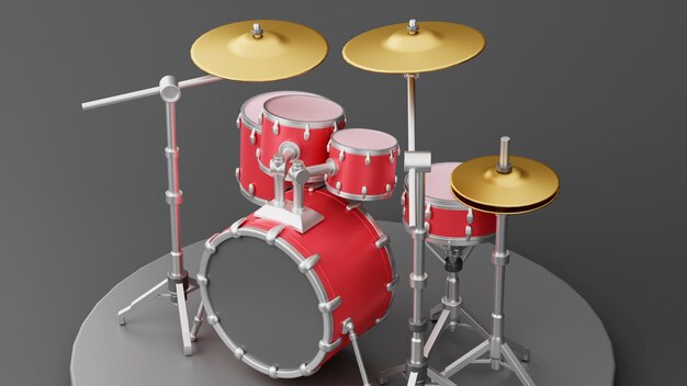 Vue 3D d'un instrument de musique