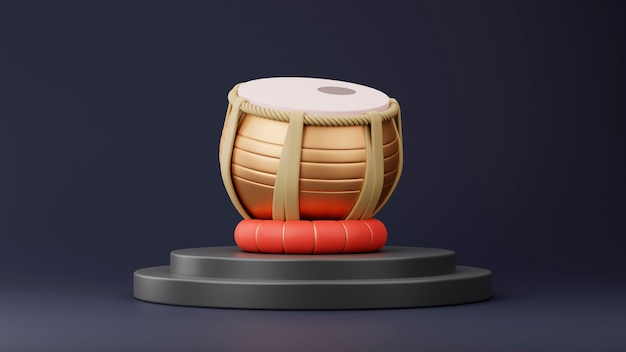 Photo gratuite vue 3d d'un instrument de musique