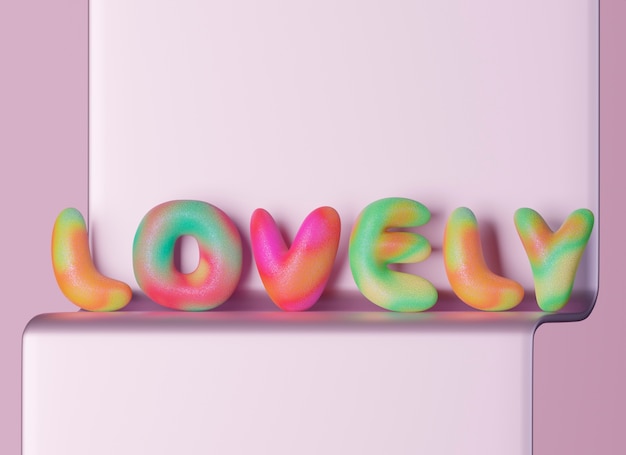 vue 3d des lettres de l'alphabet