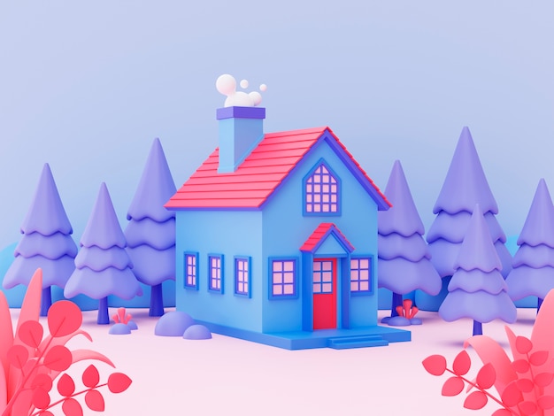 vue 3d de la maison