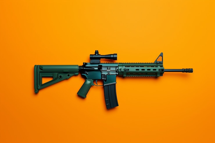 Photo gratuit vue 3d d'un pistolet puissant
