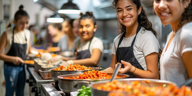 Vue d'adolescents divers pratiquant des activités de santé et de bien-être pour eux-mêmes et leur communauté