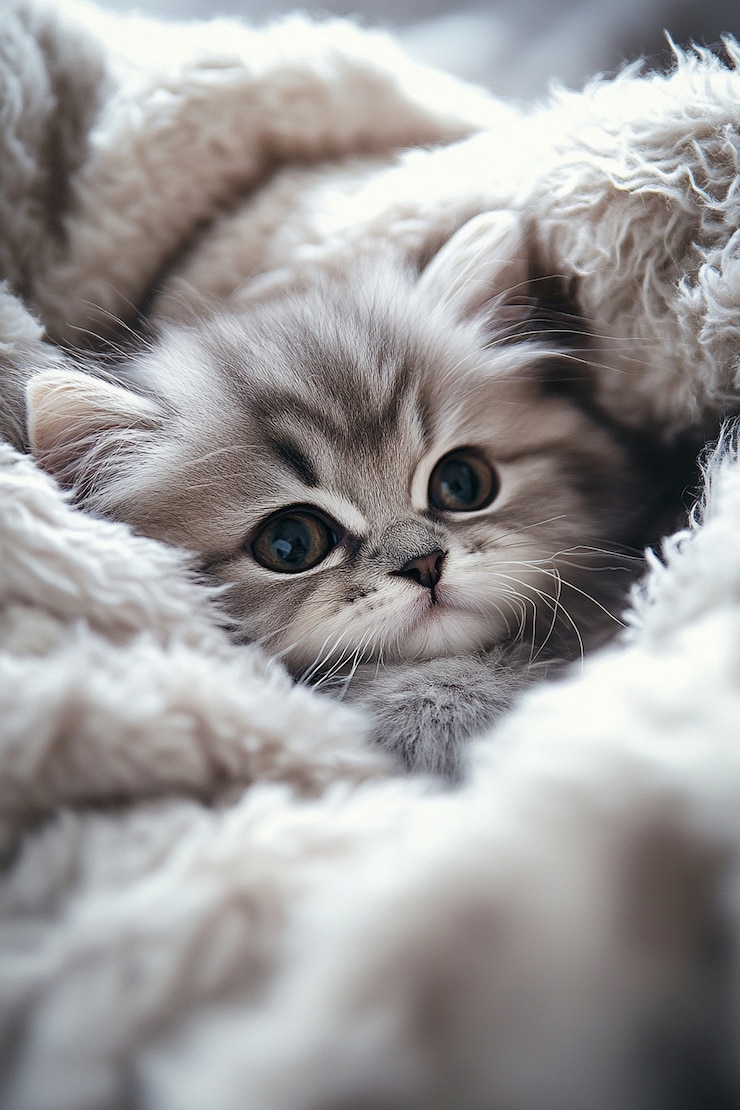 Photo gratuit vue d'un adorable chat domestique persan