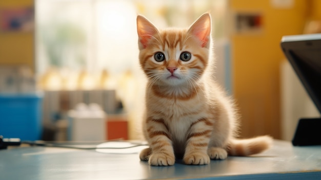 Photo gratuite vue d'un adorable chaton