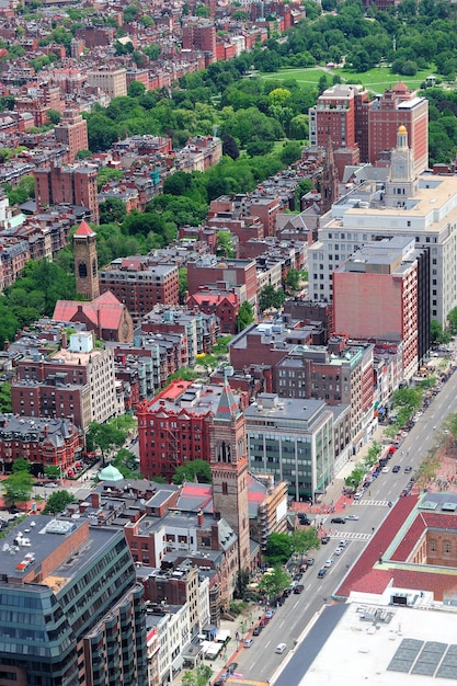 Photo gratuite vue aérienne de boston