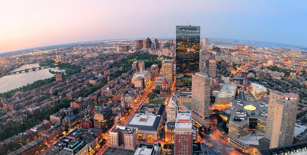 Vue aérienne de Boston