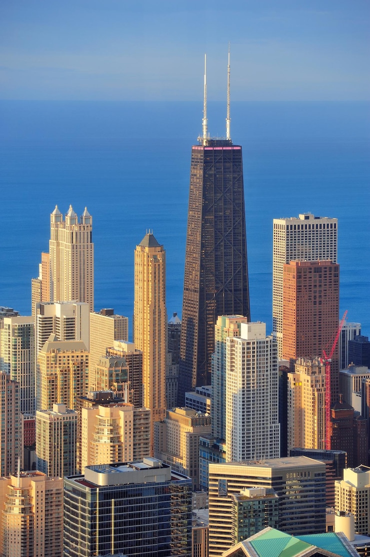 Photo gratuit vue aérienne de chicago