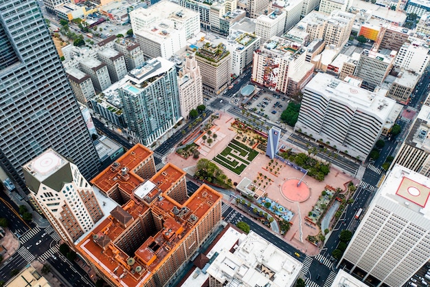 Vue aérienne complexe du paysage urbain