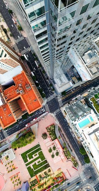 Vue aérienne créative du paysage urbain