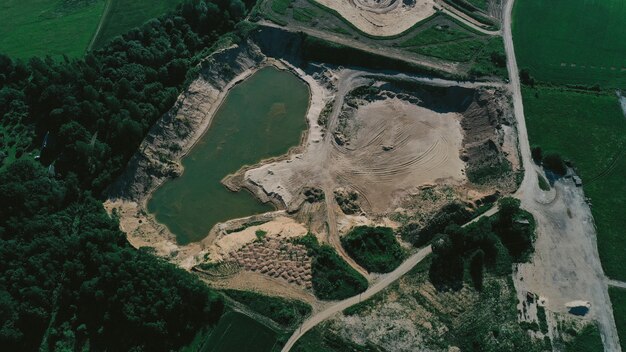 Vue aérienne du lac