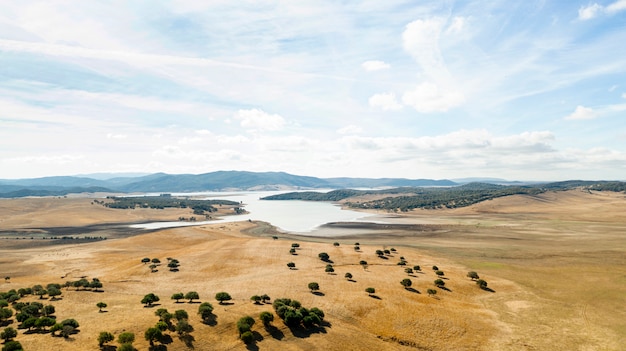 Vue aérienne du magnifique paysage