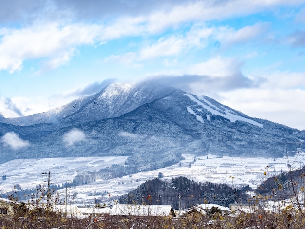 Vue aérienne du mont. Kosha, Préfecture de Nagano, Japon