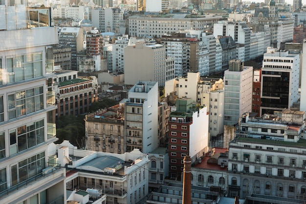 Vue aérienne de l'espace urbain