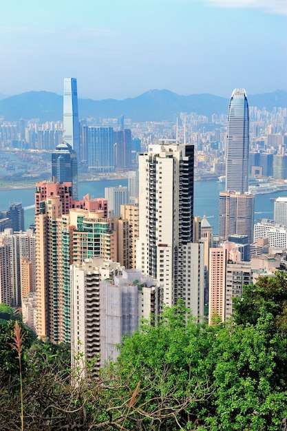 Vue aérienne de Hong Kong