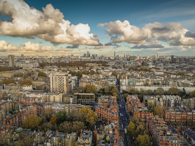 Photo gratuite vue aérienne de londres