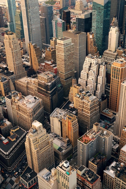 Vue aérienne de la ville urbaine
