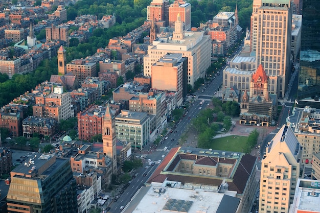 Vue aérienne de la ville urbaine