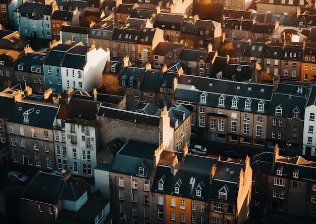 Photo gratuite vue aérienne sur la ville