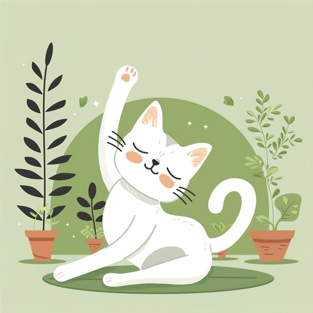 Vue d'un animal de dessin animé pratiquant le yoga