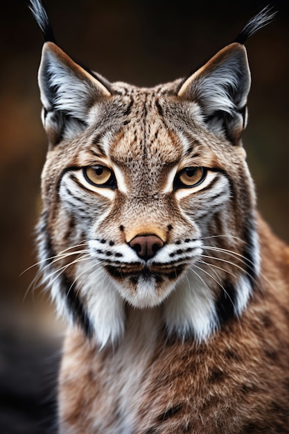 Vue de l'animal lynx à l'état sauvage