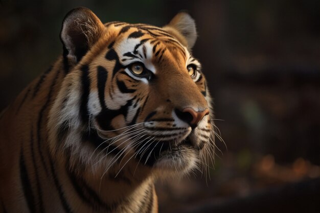 Vue de l'animal tigre à l'état sauvage