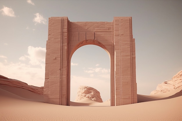 Photo gratuite vue de l'arc du désert avec un paysage naturel