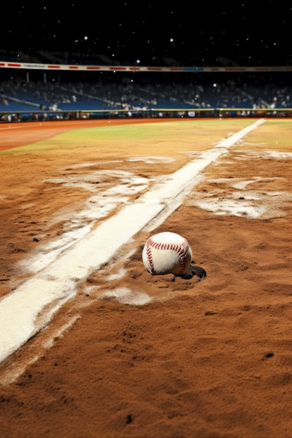 Vue d'une balle de baseball