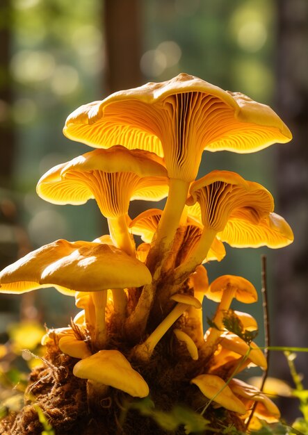 Photo gratuite vue des beaux champignons