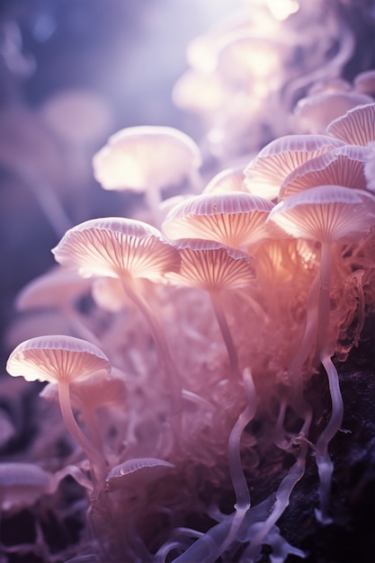 Photo gratuite vue des beaux champignons