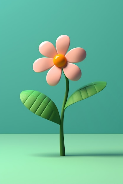 Vue de la belle fleur 3D