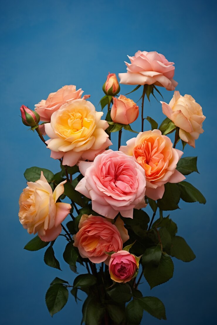 Photo gratuit vue de belles roses en fleurs